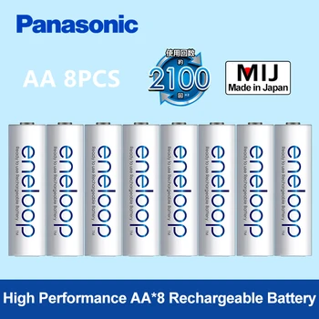 Panasonic 8PCS AA Baterija za ponovno Polnjenje 1,2 v 2000mAh Vnaprej napolnjene baterije za polnjenje Ni-MH Eneloop Baterije za Fotoaparat Flash/Igrače/Daljinski upravljalnik