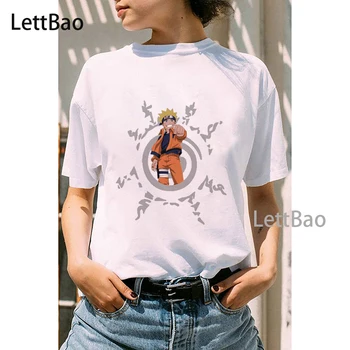 Naruto Uzumaki Japonski Anime Ženske T-shirt Levi Napad na Titan Ullzang Grafični Ženska Oblačila Harajuku Estetske Tees Ženski