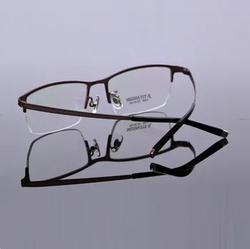 Širina-142 Poslovno čistega titana ploščo Stroji in pol Platišča moških očala okvir stopnja recept kratkovidnost očala za moške