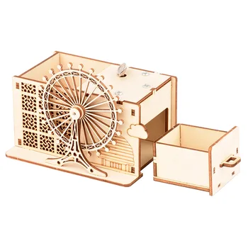 DIY 3D Lesene Puzzle Svinčnik imetnik Music Box Model Kompleti za Igrače za Otroke, Ročno Pretrese Skupščine, Igrače, Darila Dom Dekoracija