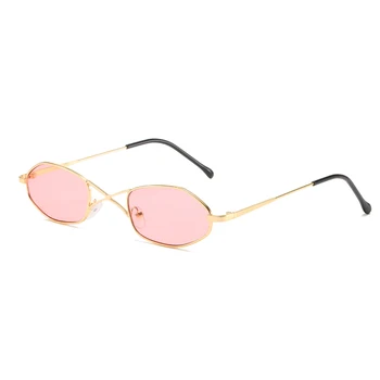 2020 Moda Ovalne sončna Očala Ženske Vintage Retro Krog Okvir Beli Moški Vožnjo sončna Očala Ženski Metal Rožnata Očala UV400