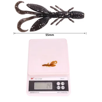 12 kos 5.5 cm/1.4 g mehke vabe ribolov vab vrečah kristalno simulacije mehko kozice cesti sub-ponaredek vabe vroče prodati softworm vabe