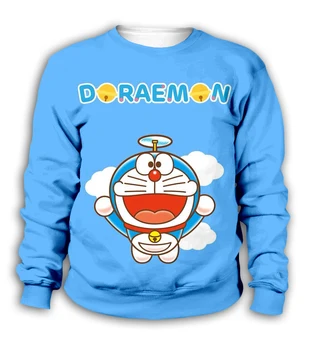 Kawaii Doraemon 3D tiskanih Otroci hoodies majica baby boy girl Otroke, Risanka Nobita Nobi hoodie ulične nastavite puloverju