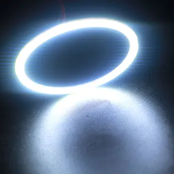 2pcs Angel Eye LED DRL Žarnice Beli Barvi, 6 CM 7 CM 8 CM 10 cm 9 cm 11 CM 12 CM, Premer Okrogle COB LED Žarnice za Avto Dekor Luči za Meglo