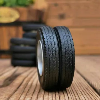 4pcs/set 1/24 obsega pnevmatike model diecast zlitine tovornjak gume kolo model spremenjen semi-tovornjak priklopnika pnevmatike, pribor model zaslona