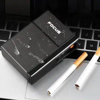 Ustvarjalne Cigarete Primeru Lažjih Poslovnih Izmenljive USB Elektronski Vžigalnik Polnjenje Lažji Dim Polje