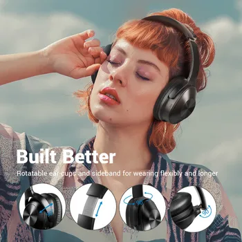 Oneodio A9 Bluetooth Slušalke, Aktivni Šumov Brezžične Slušalke Zložljive Hifi Nad Uho Slušalke Za Potovanja Glasba