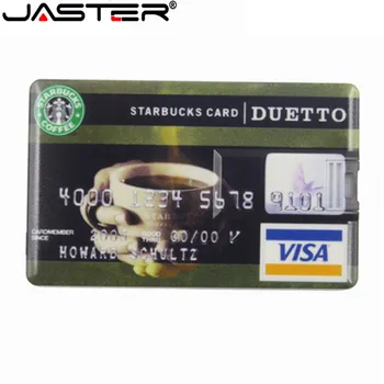 JASTER nepremočljiva Super Slim Kreditne Kartice, USB 2.0 Flash Disk 64GB pendrive 4GB 8GB 16GB 32GB bančne kartice model Memory Stick u disk