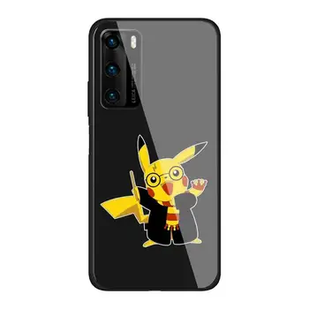 Jezen Pikachu Pokemones Primeru Telefon Za Huawei P30 lite 20 por P9 10 Mate 10 9 Čast, 8 X 9 10 NOVA 5 Kaljeno steklo