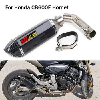 Izpušni Sistem Slip Za Honda Hornet 600 CB600F 370 MM Izpušne Cevi Glušnika Povezavo Povezavo Cevi Srednji del motornega kolesa