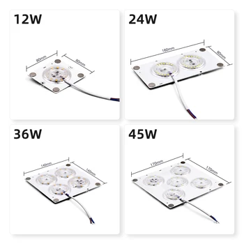 AC220V Module LED Stropne Luči 12W 24W 36W 45W Tople Bele Svetlobe LED Vir LED Čipov Kroglice z Magneti za Notranjo Razsvetljavo