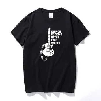 Vztrajati na Brani v Svetu brez majica Neil Young Pearl Jam Svet brez Tshirt Novih Poletnih Vrh Bombaž majica s kratkimi rokavi Moški Euro Velikost