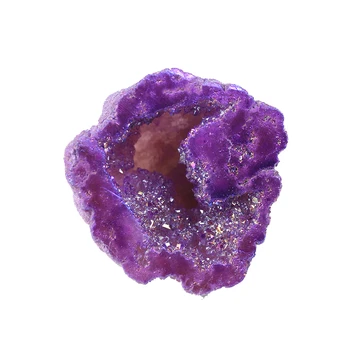 Runyangshi 100-150gNatural agate crystal cave crystal grozdov quartz Electroplated vijolično mineralnih vzorcu Božično darilo