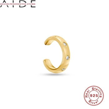 AIDE Moda C-Oblikovan Non-Hole Pattern Uho Posnetek 925 Sterling Srebro, Diamant Uhani Za Ženske do leta 2020 na Debelo Trendovski Nakit