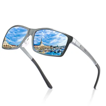 Ellen Buty Blagovne Znamke Oblikovalec Oblikovanje Nove Sončna Očala Moških Polarizirana Kvadratnih Aluminija, Magnezija Moška Sončna Očala Voznik Ogledala Očala