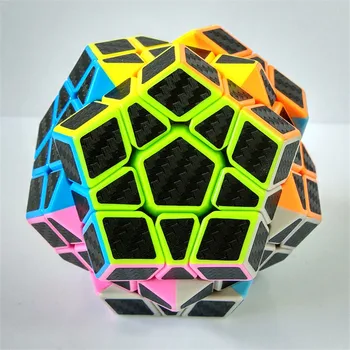 ZCUBE Ogljikovih Vlaken Nalepke Hitrost Magic Cube Puzzle Igrača za Otroke, Otroci Darilo Igrača Mladih Odraslih Navodila