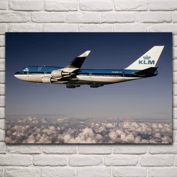 B 747 letalo letalo v zraku oblak neba let dnevna soba dekor doma wall art dekor les, okvir, tkanine, plakati KM012