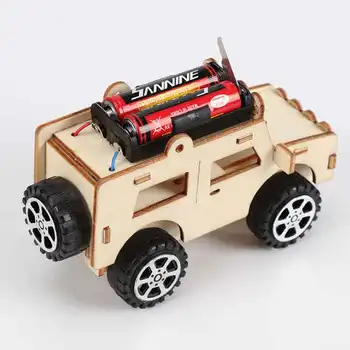 Otrok Znanost Eksperiment Jeep DIY igrače, Električni Komplet Potrebščine za ročno Obrt Fant Darilni Set Zabavno Fizika puzzle Igrača