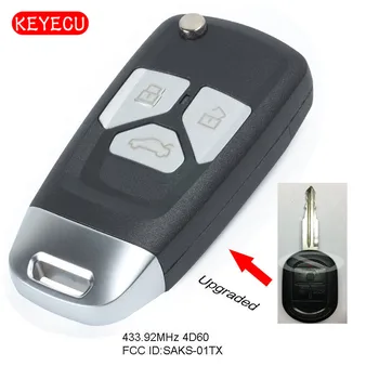 Keyecu Nadgrajeno na Daljavo Ključni Fob 433.92 MHz 4D60 Čip za Chevrolet Optra Lacetti FCC ID: SAKS-01TX