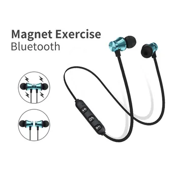 Magnetni Brezžične Bluetooth Slušalke Neckband Magnetni Slušalke Stereo Šport, Glasbo, Slušalke Z Mikrofonom Za Vse Pametni Telefon