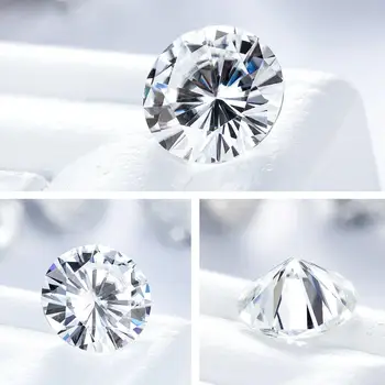 Szjinao Pravi Svoboden Moissanite Diamond 2ct D Barvo VVS1 8 MM Undefined Gemstone Za Nakit Diamantni Prstan Z GRA Certifikat