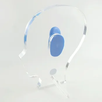 Obliko glave Akril Zaslon z Silikonski Ušesni Model za Prikaz Slušni Pripomočki Stojala Rekviziti Nakit zaslon