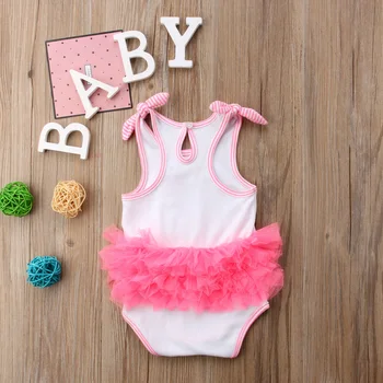 Citgeett Newborn Baby Toddler Dekleta Flamingo Trak Bodysuit Jumpsuit Sladko Poletje 3D Lepe Obleke, Oblačila