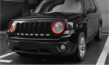 Sansour Lučka Dihalne ABS Avto Spredaj Vodja Svetlobe Žarnice Dekoracija Kritje Trim Nalepke Za Jeep Patriot 2011-2016 Dodatki Zunanjost
