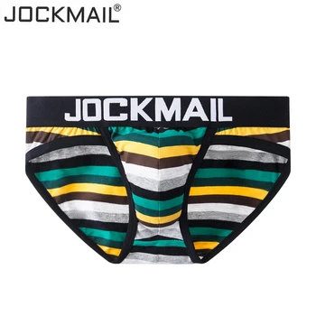 JOCKMAIL Bikini Hlačnic Moške Seksi spodnje Perilo, Bombaž Striped Moda Jockstrap Gay Perilo Calzoncillo Hombre Zdrsi Nale Hlačke