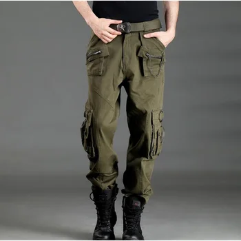 Moda Plus Velikosti Unisex Tovora Hlače Priložnostne Jogger Hlače Mens Vojaške Vojske Zelene Hlače Prikrivanje Sweatpants Taktično Hlače