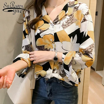 2019 plus velikost M-4XL ženska, bluze, Modne ženske bluzo majice, tiskanje bluzo z dolgimi rokavi ženske ženski blusas 1176 40