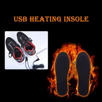 1 Par USB Polnjenje Ogrevanje Vložek Polnjenje Stopala Toplejše Čevlji Tipke za Zimo ENA88