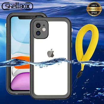 Shelbox Nepremočljiva Telefon Primeru Za iPhone 11 Pro X XR Primeru Podvodno Potapljanje Shockproof Kritje za iPhone 7 Plus 8 2019 Polno Coque