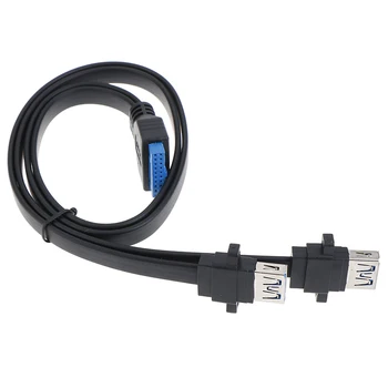 USB 3.0 Ženski Vijak Panel Mount Dvojni Vmesnik Za Matično ploščo 20 Pin Kabel
