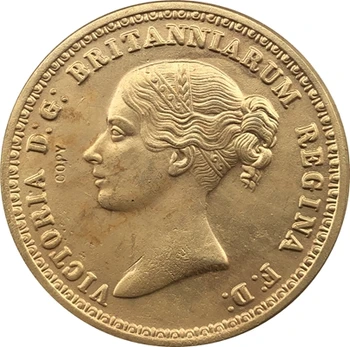 Debelo Britanski Vitoria 24-K pozlačen kovancev kopijo coper predelovalnih dejavnostih