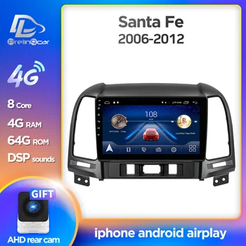 Prelingcar Android 10.0 Za Hyundai Santa Fe 2 2006-2012 Avto Radio Multimedijski Predvajalnik Videa, GPS Navigacijo, BREZ DVD-2 Din Okta-Core