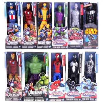 30 cm Marvel Avengers Endgame Thanos Pajek Hulk, Iron Man, Captain America Thor Wolverine Strup Akcijska Figura, Igrače Lutka za Otrok