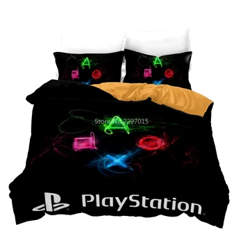 Moda PlayStation Gamepad 3d Posteljnina Nabor avtomat Igralec Rjuhe Kritje Nastavite z Prevleke Domačega Tekstilnega King Size Spalnica