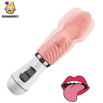 Vibracijska Jezika VibratorSex Igrače za Žensko Klitoris VibratorVagina Tesen Ustni Lizanje G spot Spodbujanje Vibratorji Sex Shop odraslih