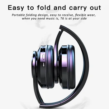 Slušalke Brezžične Bluetooth Stereo Slušalke Zložljive Šport Slušalke Handfree MP3 predvajalnik šumov za Andorid iPhone