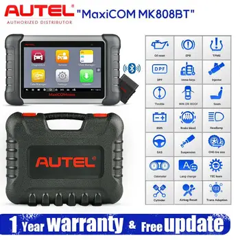 Autel MaxiCom MK808BT Auto Diagnostično Orodje Kodo Bralnik Vseh Sistem MK808 MX808