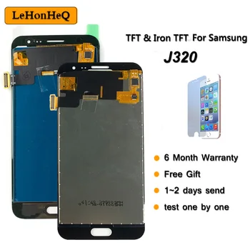 Za Samsung Galaxy J3 2016 J320 J320A J320F J320M LCD-Zaslon, Zaslon na Dotik, Računalnike Skupščine Prilagodite Svetlost