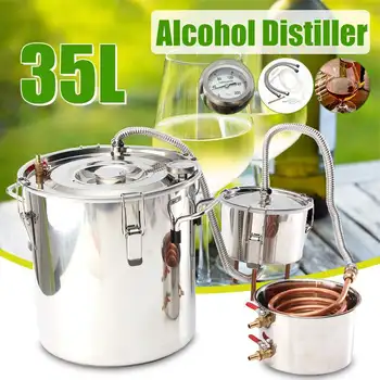 35 L/8Gal 2 Sodčku Baker Mjesečina Alkohola Whisky Vode Destilarna iz Nerjavečega Kotel Domači Kuhinji Piva +Thumper sodčku Kondenzatorja Sodčku