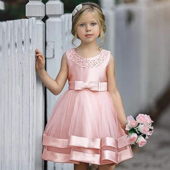 2021 Lok Beading Poročne Obleke Za Dekleta Zvečer Stranka Družico otroška Oblačila Princesa Obleko Maturantski Kostum, 8, 10 Let