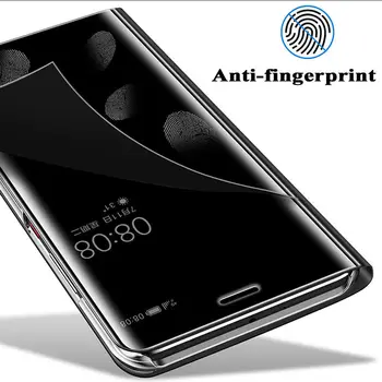 Luksuzni Smart Clear View Plating Ogledalo Usnjena Torbica Za Samsung Galaxy S8 S9 S10 Plus S7 Rob S10e Projekcijska Stojala Prvotni Cover