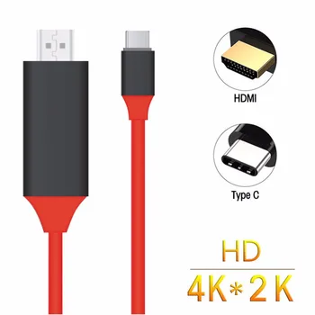 USB-C HDMI Kabel za 5,9 ft/1.8 m (Boben 3 Združljiva), USB 3.1 Tip-C Moški-HDMI Moški Kabel 4K@30Hz Adapter Pretvornik