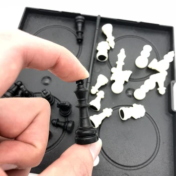 Visoka Kakovost Šah Magnetni Mini Prenosni Plastičnih Šahovska garnitura družabne Igre Za Prijatelje Otrok & Kid Zabava Darilo qenueson