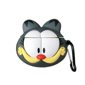 Risanka Luštna Mačka Garfield Slušalke Primeru Za AirPods 1 2 Polnjenje Box Mehka Silikonska Brezžična Tehnologija Bluetooth Slušalke Zaščitni Pokrov