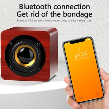 2021 Krog Mini Prenosni Brezžični Bluetooth Zvočnik Lesa Prenosni Bluetooth Zvočnik 4.2