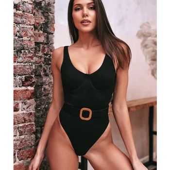 Vroče prodaje Novih 2020 Seksi kopalke enodelne Kopalke Ženske Povodcem Enem Kosu Bikini kopalke Maillot Bain De Monokini